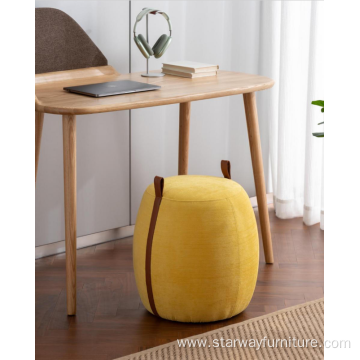 Modern Upholstered Stool With Wooden Frame
